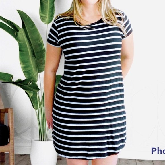Jo & Co Super Soft Striped Shirt Dress - Picture 1 of 16